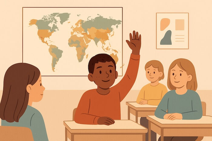 lever la main en classe