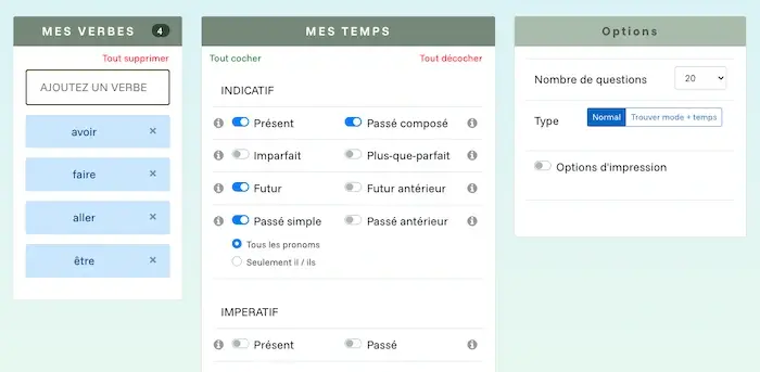 tatitotu conjugaison